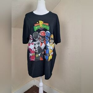 Power Rangers Sentai T-Shirt Black Size M 90s Vintage